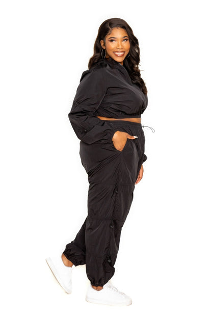 Plus Size Active Zip Up Set - Plus Size XL-4XL - View 7
