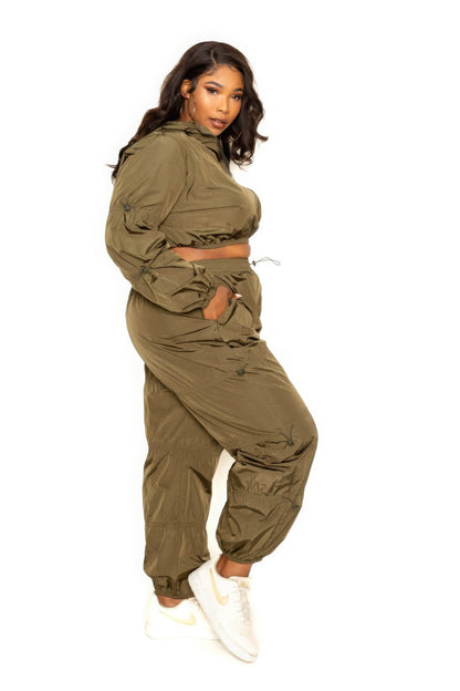 Plus Size Active Zip Up Set - Plus Size XL-4XL - View 3