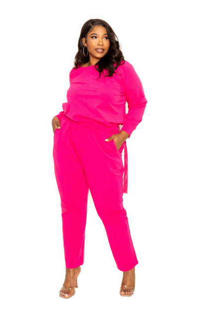 Plus Size Grommet Detail Lounge Sets - Plus Size XL-4XL - View 1