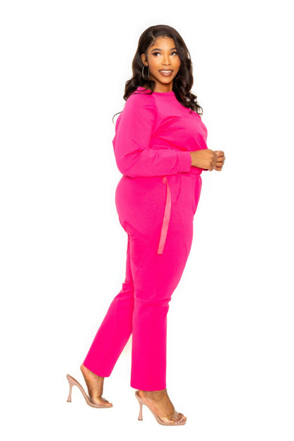Plus Size Grommet Detail Lounge Sets - Plus Size XL-4XL - View 2