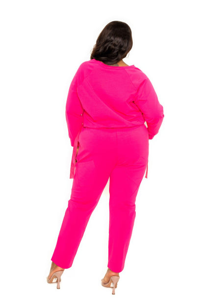 Plus Size Grommet Detail Lounge Sets - Plus Size XL-4XL - View 3