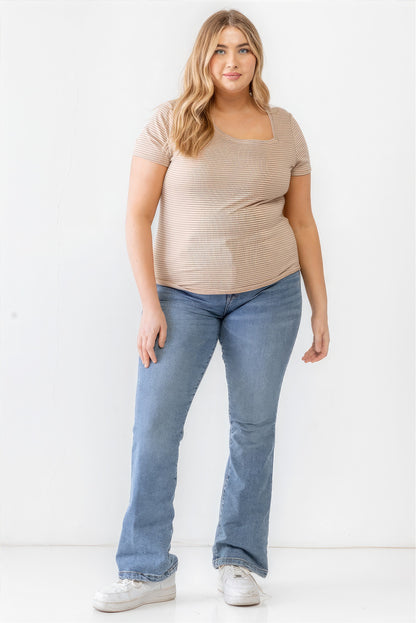 plus-size-taupe-waffle-top