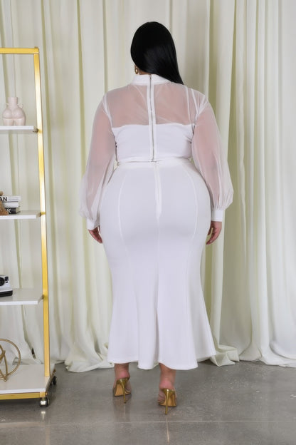 Stretch Skirt Set - Plus Size Clothing