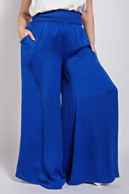 Plus Size Satin Wide Pants - Plus Size XL-4XL - View 1