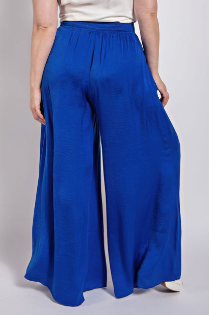 Plus Size Satin Wide Pants - Plus Size XL-4XL - View 3