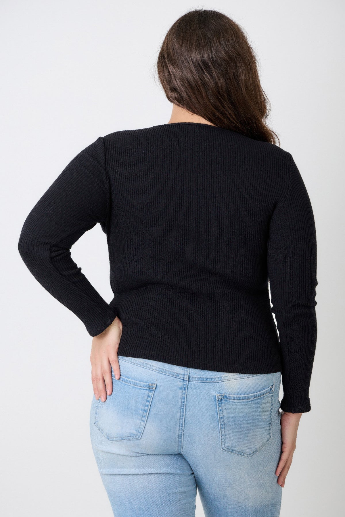 Plus Size Ribbed Cutout Top - Plus Size XL-4XL - View 13