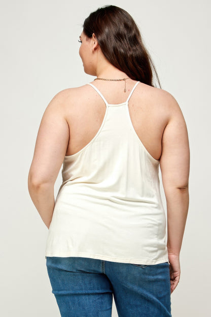 Plus Size Embroidered Mesh Cami Top - Plus Size XL-4XL - View 5