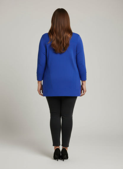 Plus Size Ribbed Knit Tunic Top - Plus Size XL-4XL - View 3