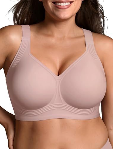 Plus Size Seamless Non-Wire Push-Up Bra Full Coverage - Plus Size Clothing