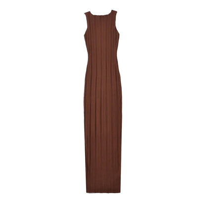 Plus Size Summer Sleeveless Elegant Knitted Maxi Dress
