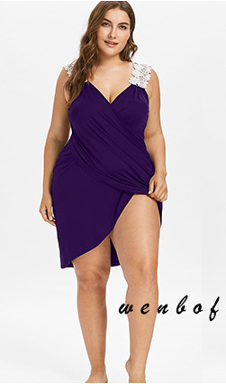 Plus Size Women Beach Shawl Lace Sexy Sling Dress