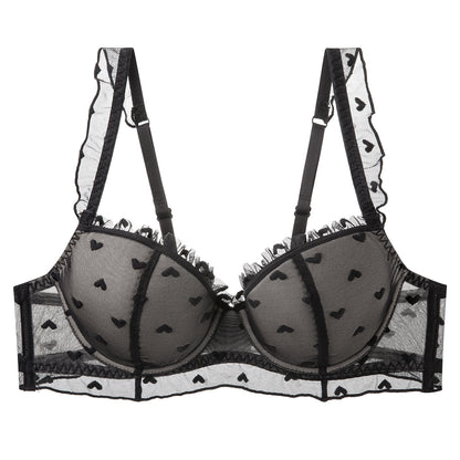 Plus Size Underwire Lace Bra Minimizing Support — styled view
