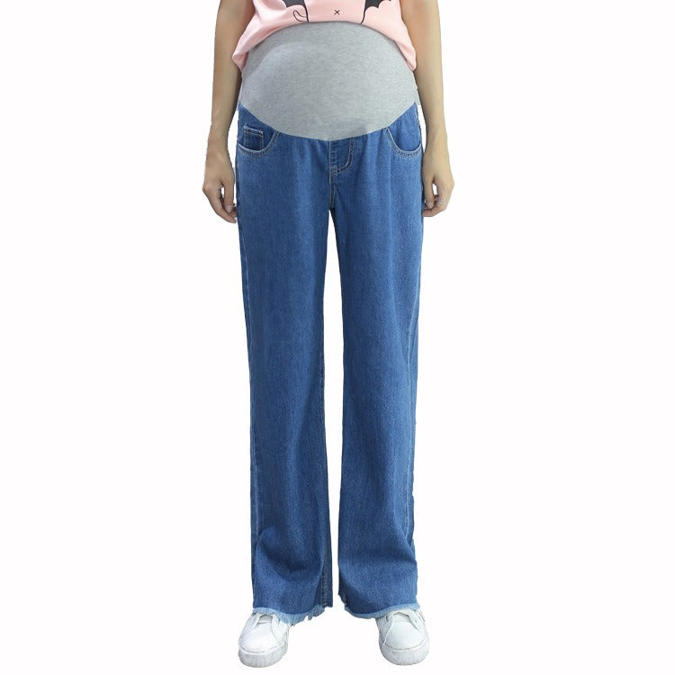 Plus Size Maternity Wide Leg Support Jeans