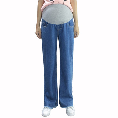 Plus Size Maternity Wide Leg Support Jeans - Plus Size XL-4XL - View 1