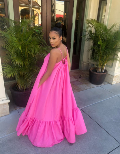 Sexy Strapless Sleeveless Long Flowy Maxi Dress for Women - Maternity Beach Dress - Plus Size Clothing