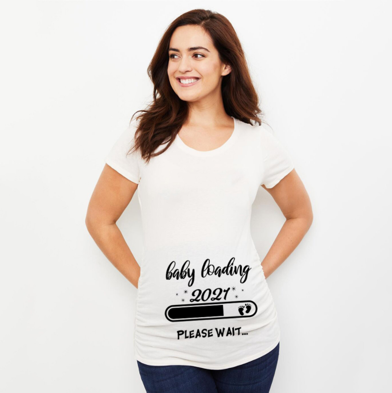 Plus Size Baby Loading Maternity T Shirt