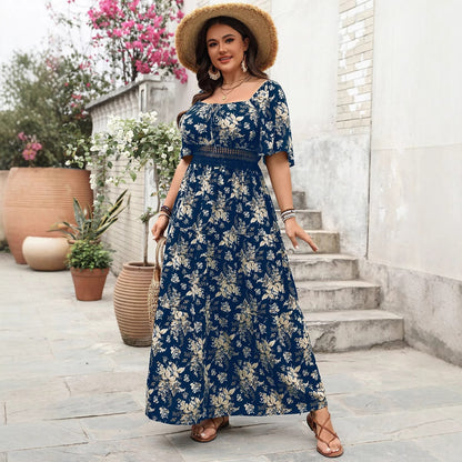 plus-size-vintage-square-neck-dress