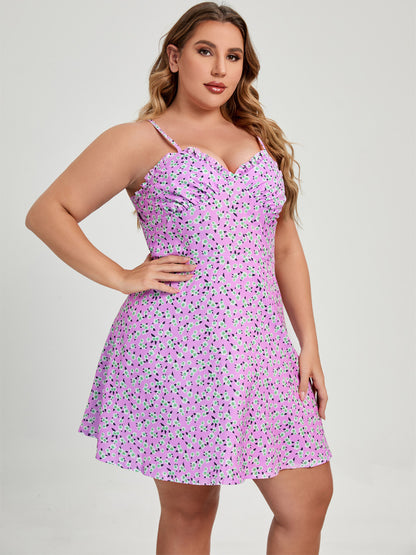 Plus Size Suspender Dress Polyester