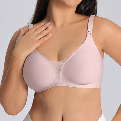 Plus Size Maternity Nursing Bra Front Button Seamless - Plus Size Clothing