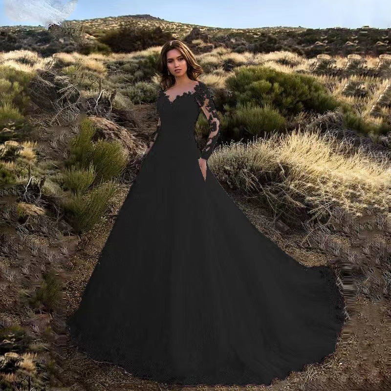 Plus Size Lace Wedding Dress with Train
