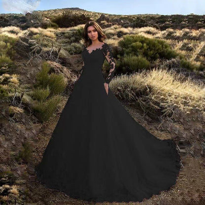 Plus Size Lace Wedding Dress with Train