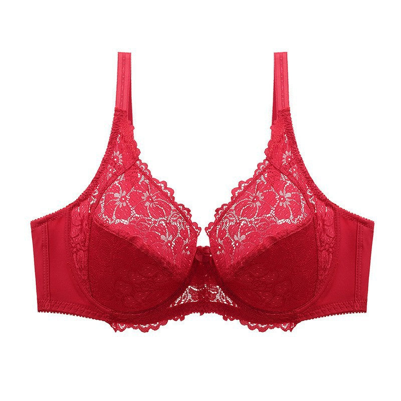 Plus Size Lace 3/4 Cup Comfortable Bra