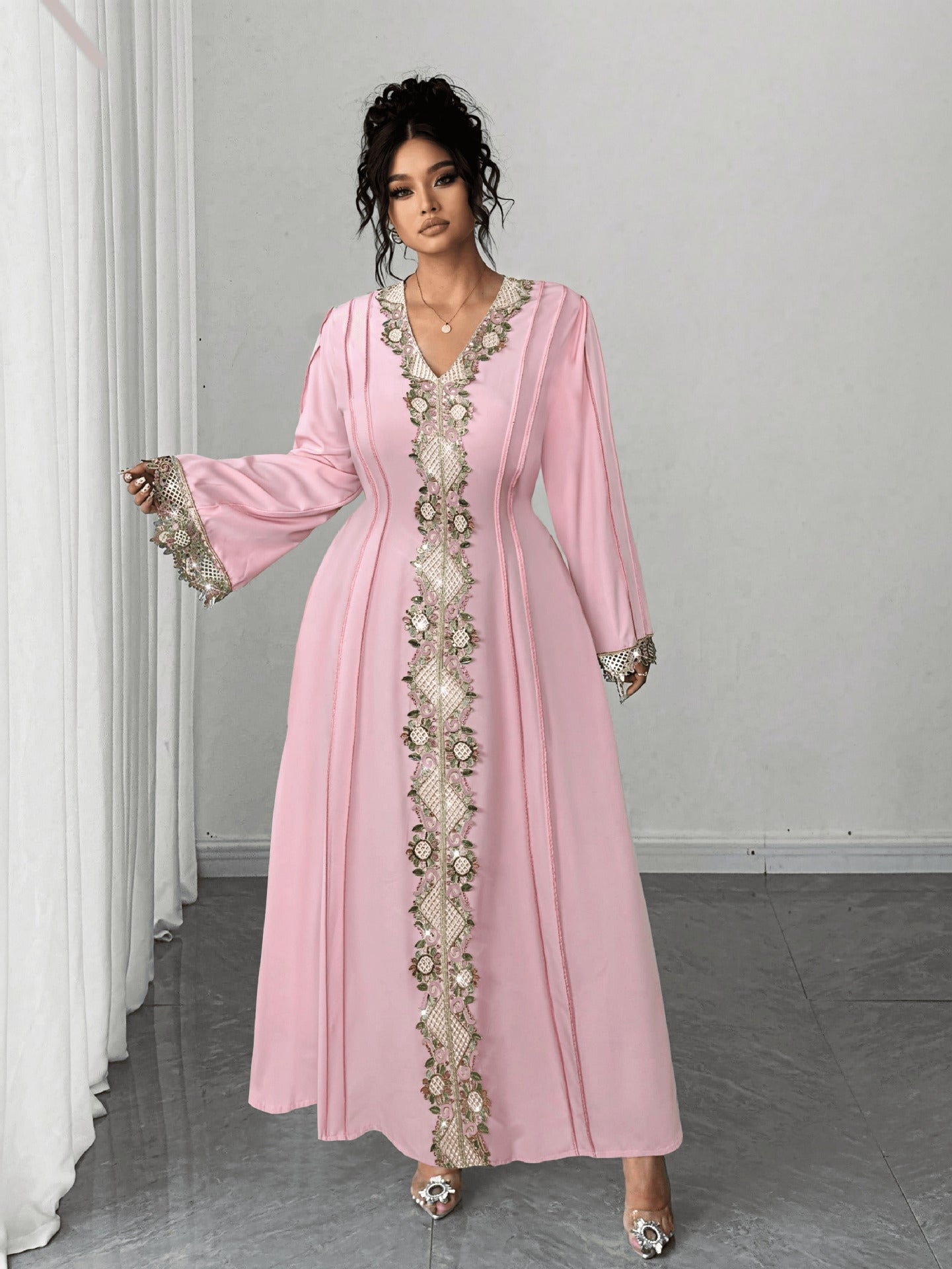 Plus Size Elegant Vintage Lace Maxi Dress