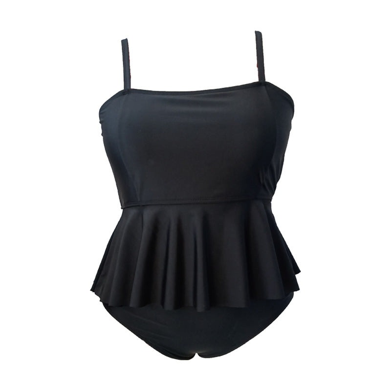 Plus Size Two-Piece Bikini Swimsuit Black
