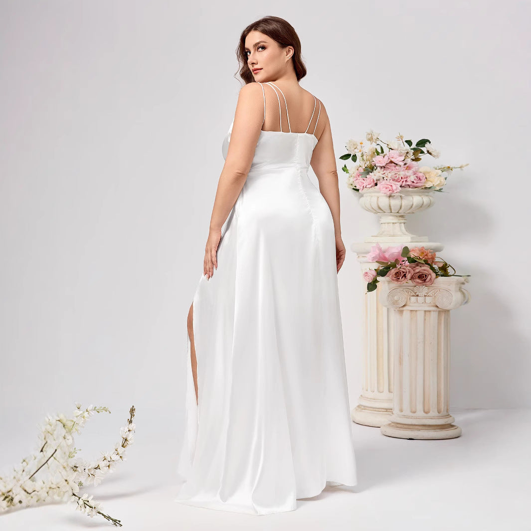 Plus Size Elegant Evening Gown with Slit