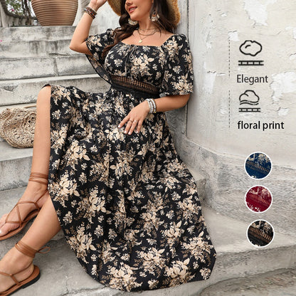 plus-size-vintage-square-neck-dress