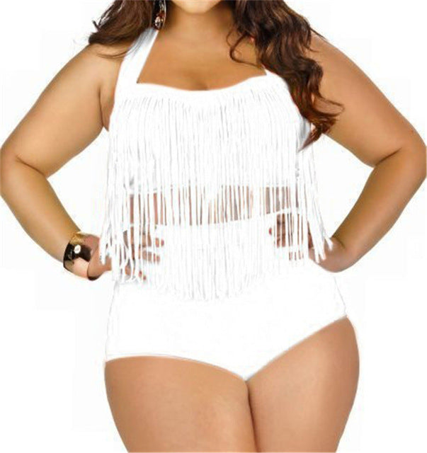 Plus Size Fringe Bikini Swimwear Set