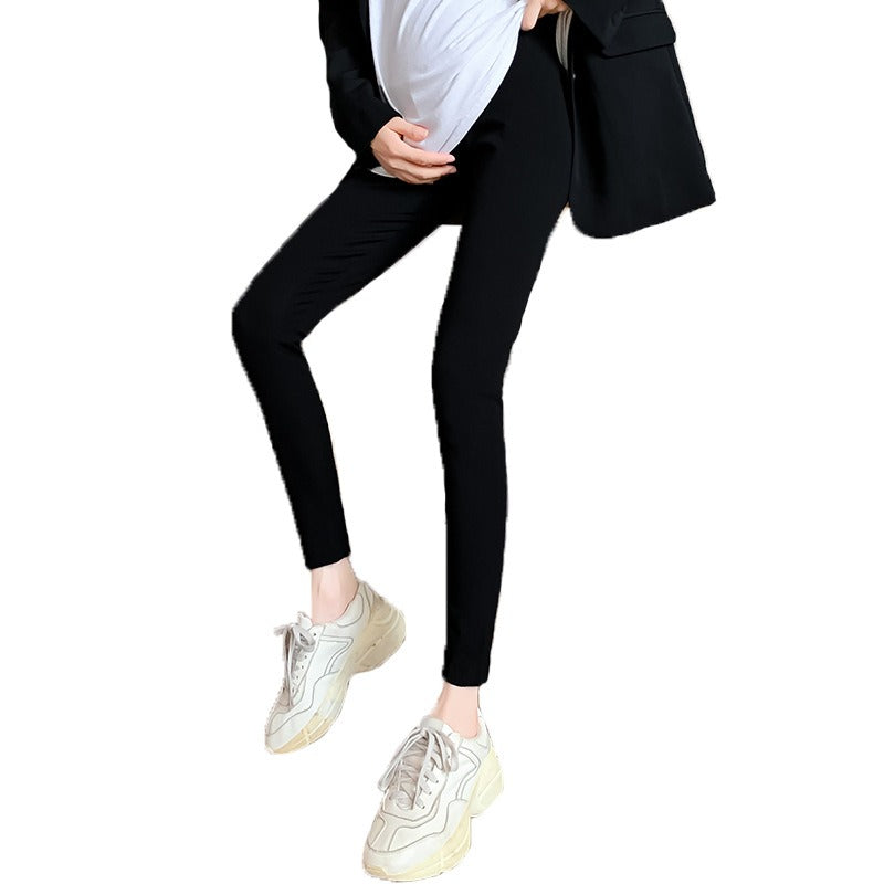 Plus Size Maternity Adjustable Cropped Leggings