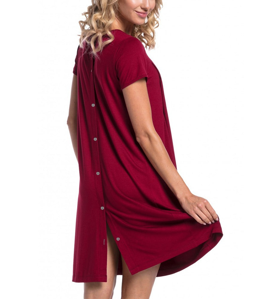 Plus Size Maternity Delivery Hospital Gown Short Sleeve