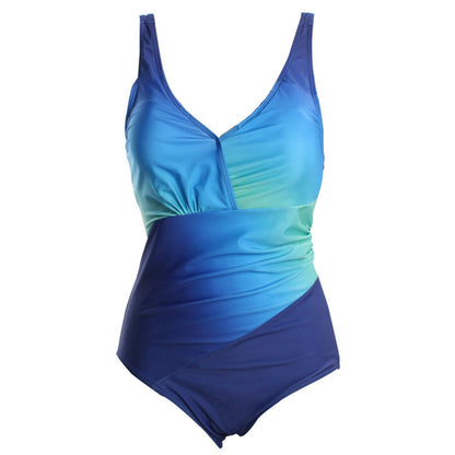 Plus Size Tummy-Control One-Piece Swimsuit - Plus Size Clothing