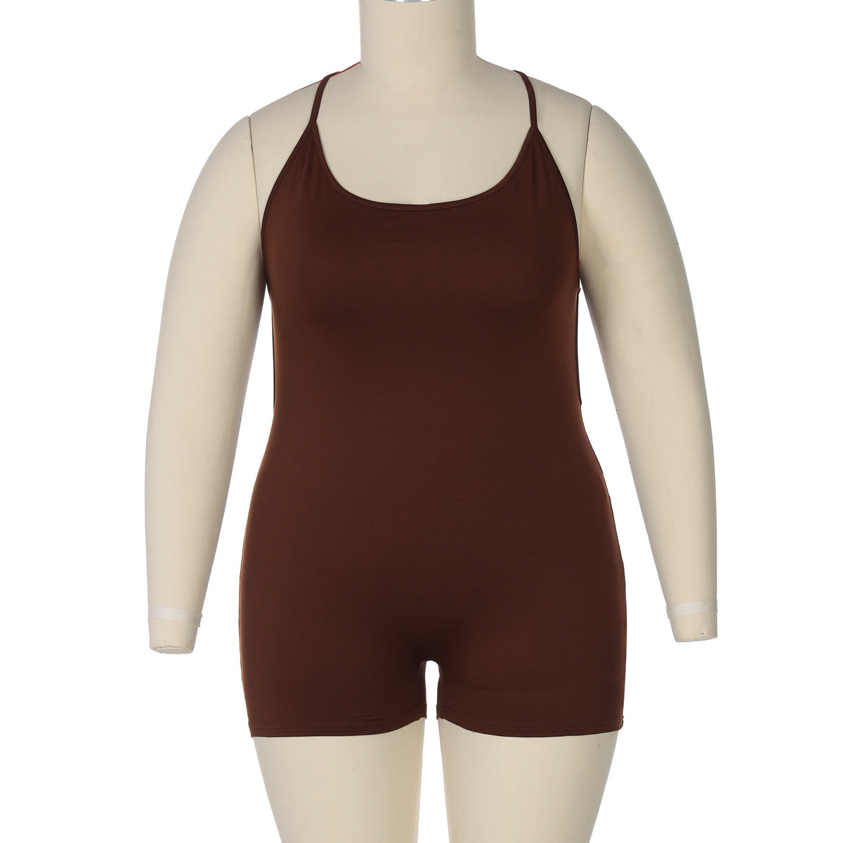 Plus Size Backless Strap Jumpsuit