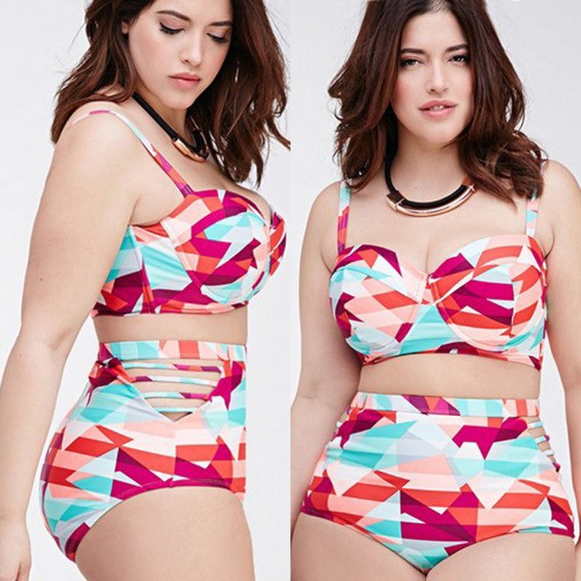 Plus Size High Waist Bikini Swimwear