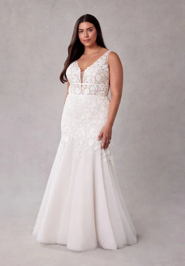 Plus Size Tulle Wedding Dress - Plus Size XL-4XL - View 1