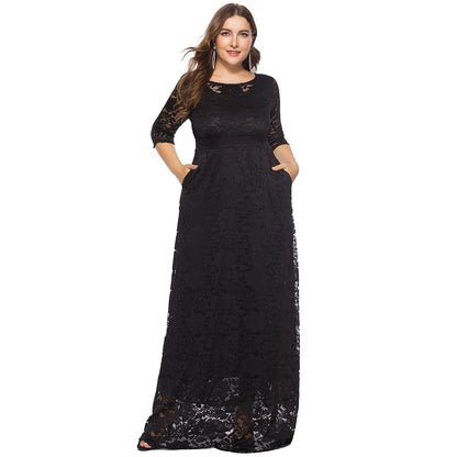 Plus Size Lace Bridesmaid Dress - Plus Size XL-4XL - View 5
