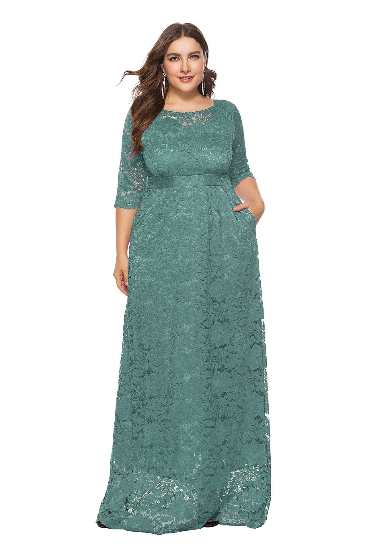 Plus Size Lace Bridesmaid Dress - Plus Size XL-4XL - View 19