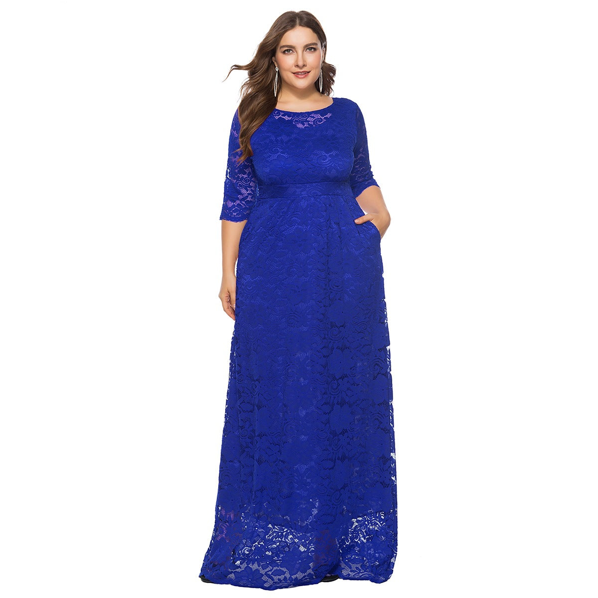 Plus Size Lace Bridesmaid Dress - Plus Size XL-4XL - View 3