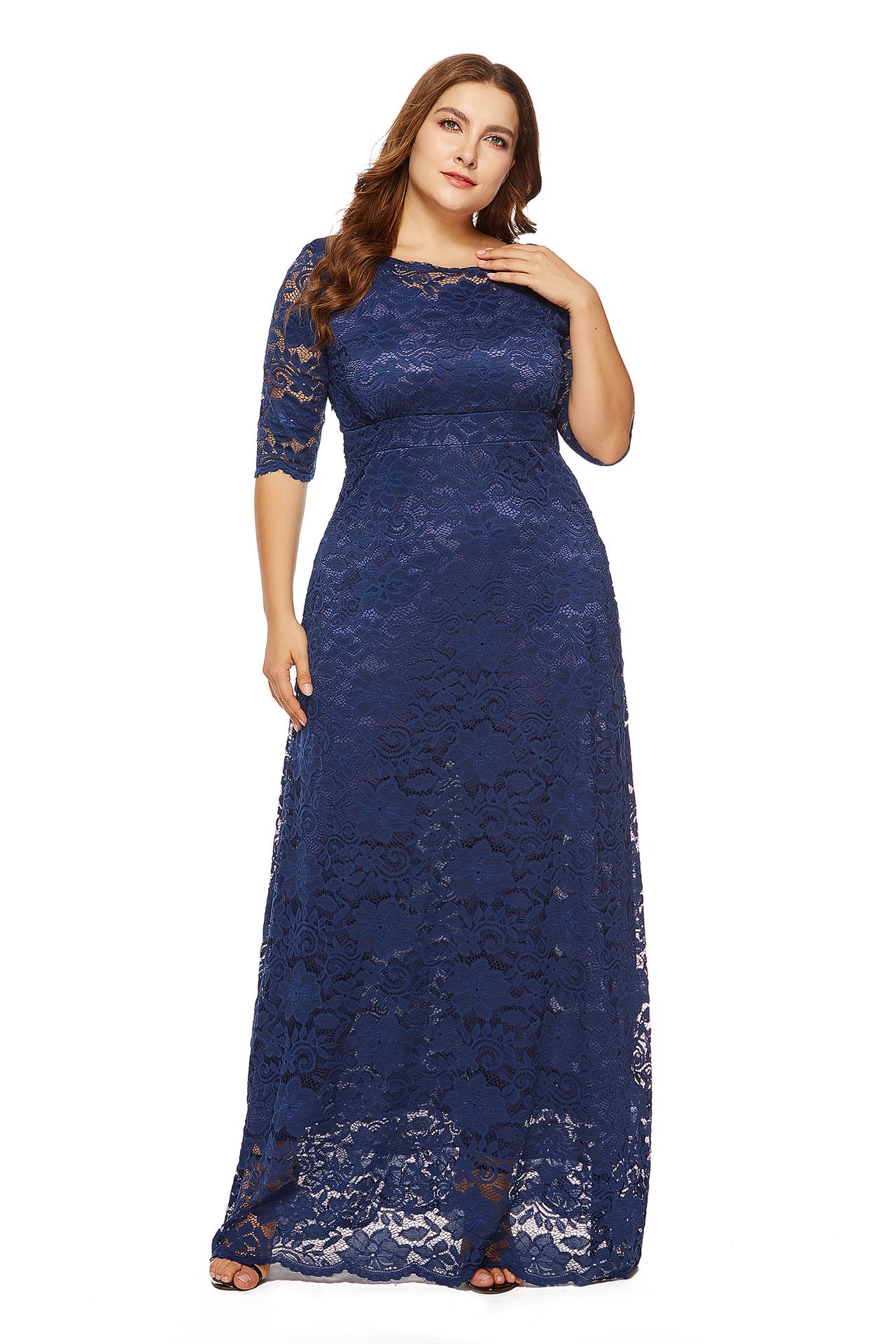 Plus Size Lace Bridesmaid Dress - Plus Size XL-4XL - View 10