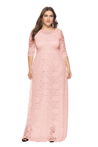 Plus Size Lace Bridesmaid Dress - Plus Size XL-4XL - View 11