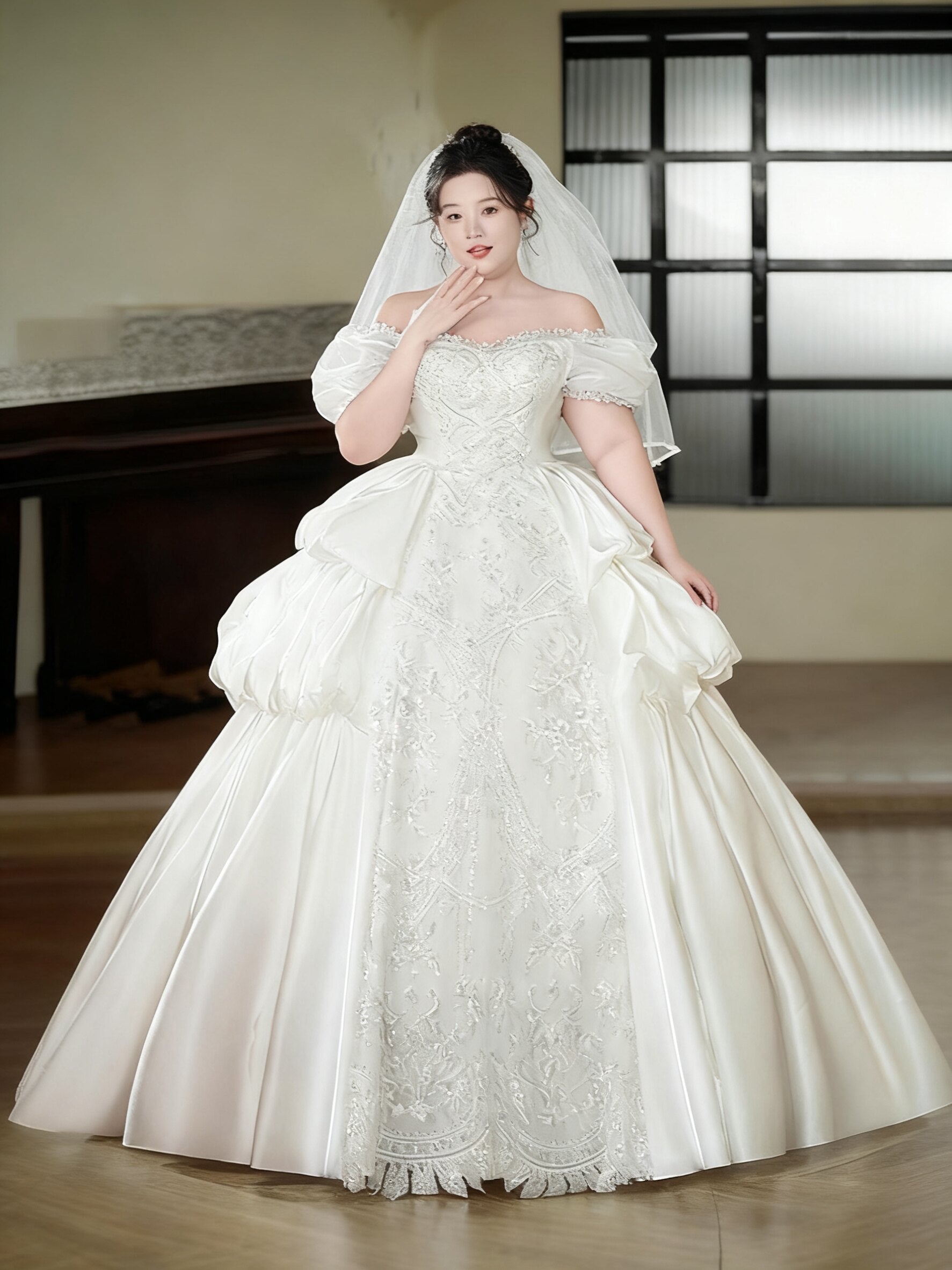Plus Size Maternity Wedding Dress - Plus Size XL-4XL - View 3