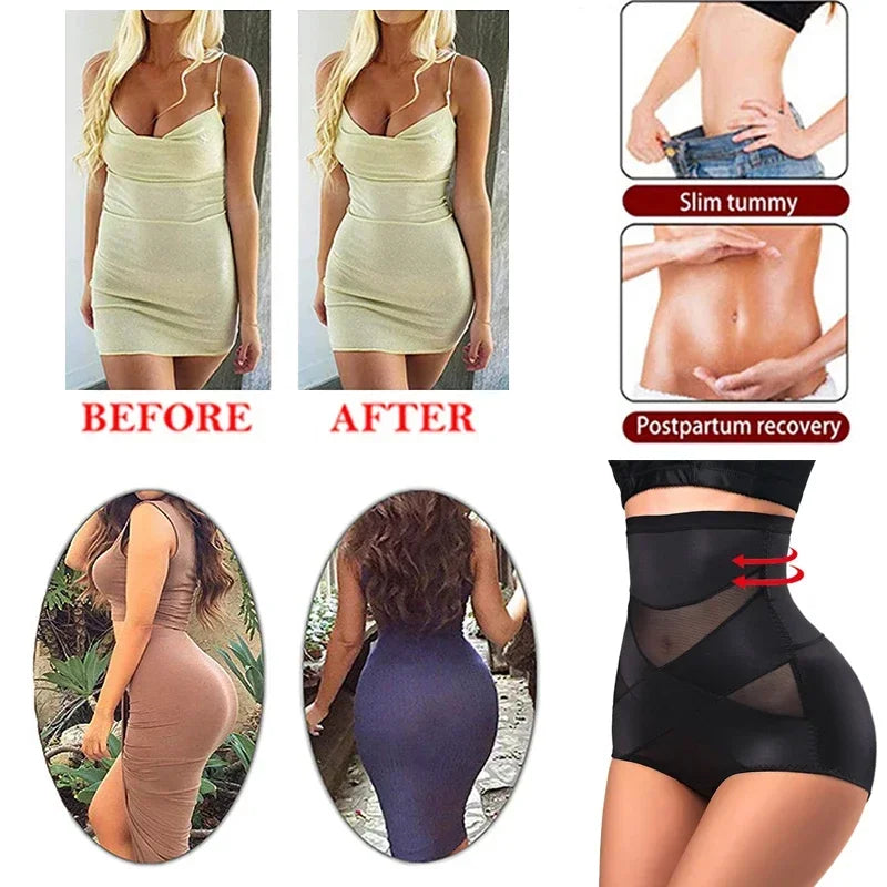 Women Waist Trainer Body Shaper Butt Lift Shapewear High Waist Slimming Girdle