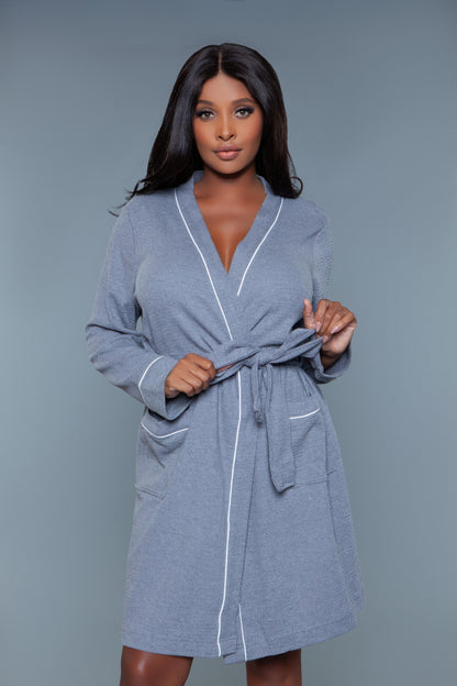 Plus Size Waffle Robe Queen — close-up detail