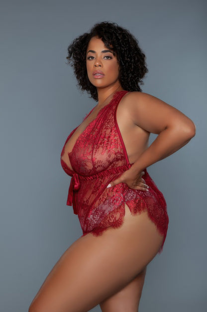 Plus Size Nancy Teddy Lingerie — back view