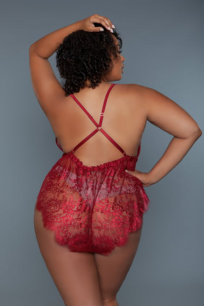 Plus Size Nancy Teddy Lingerie — close-up detail