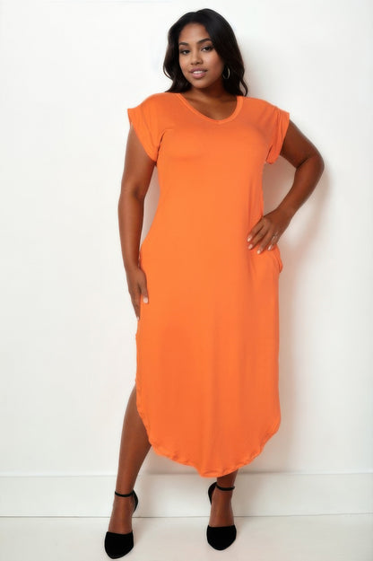 Plus Size Batwing Sleeve V Neck Maxi Dress - Plus Size XL-4XL - View 8