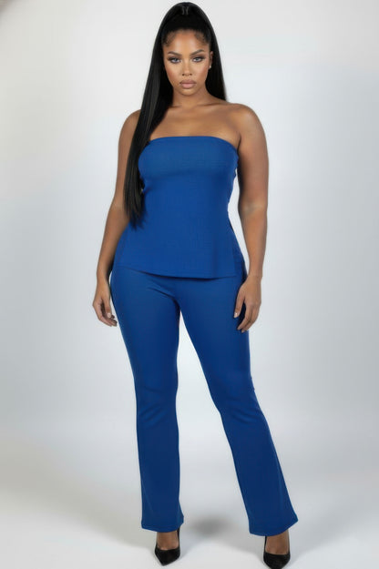 Plus Size Ribbed Two-Piece Sets - Plus Size XL-4XL - View 1