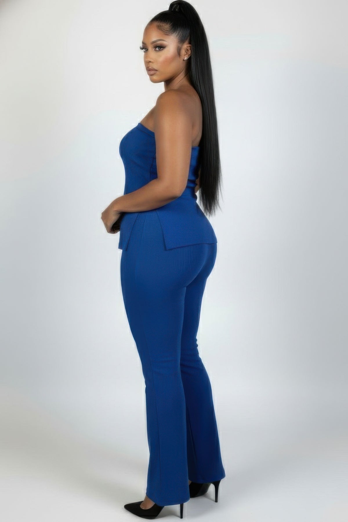 Plus Size Ribbed Two-Piece Sets - Plus Size XL-4XL - View 2